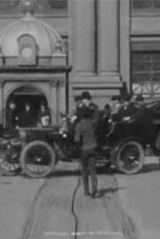 Поездка по рыночной улице перед пожаром (1906) постер