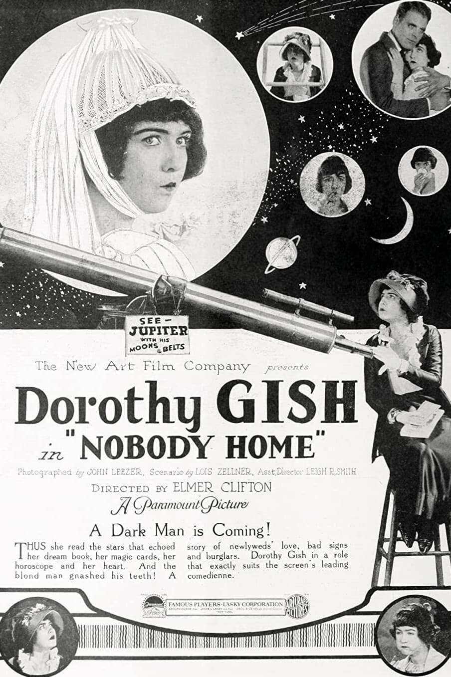 Дома никого (1919) постер
