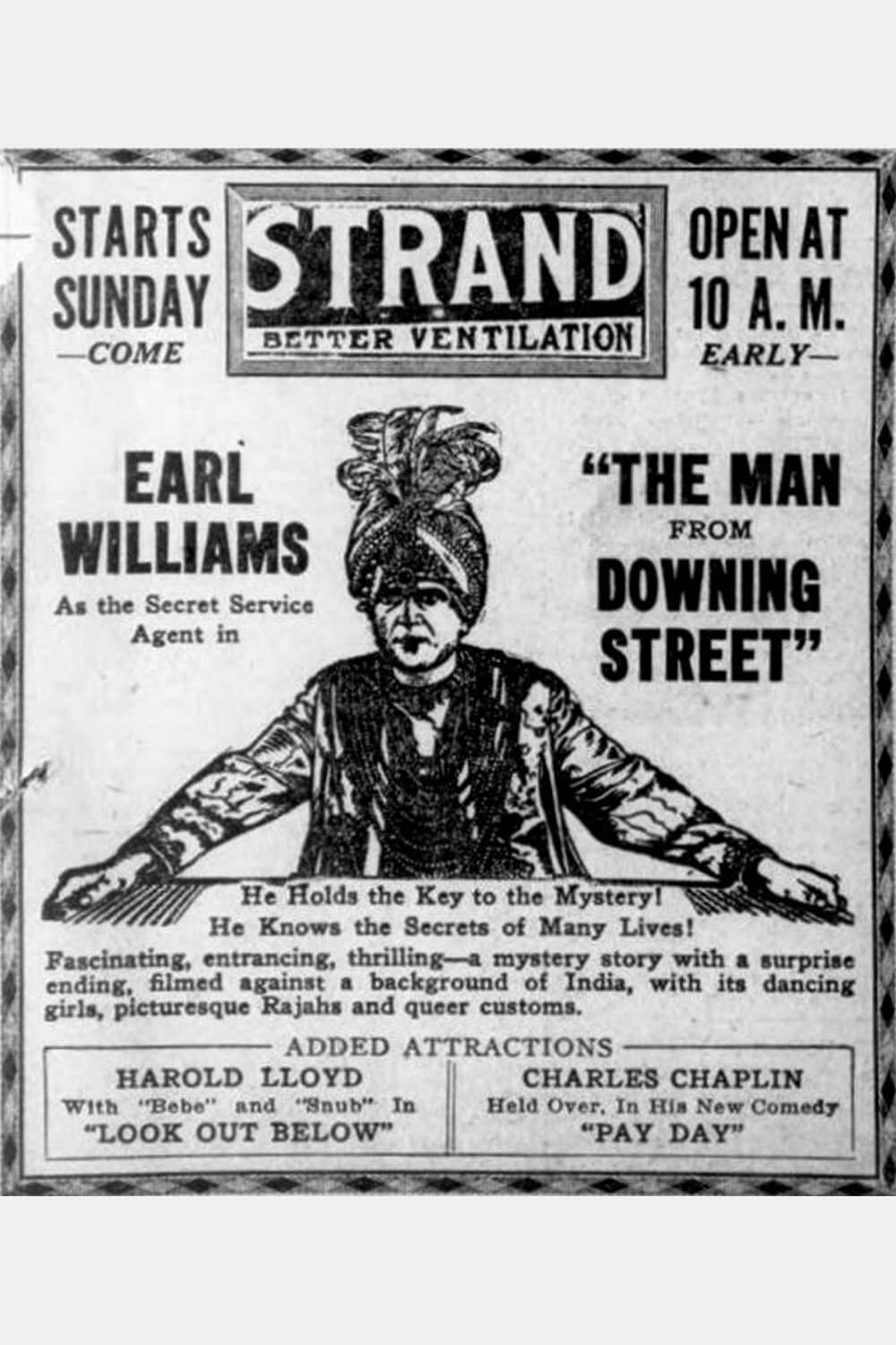 Человек с улицы Даунинг (1922) постер
