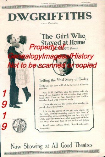 Девушка, оставшаяся дома (1919) постер