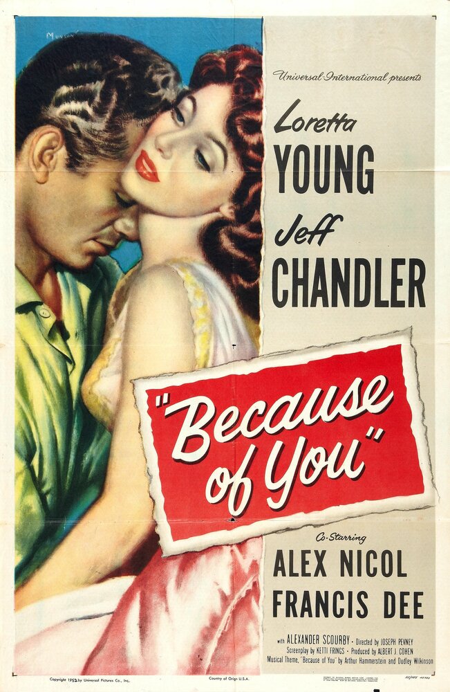 Because of You (1952) постер