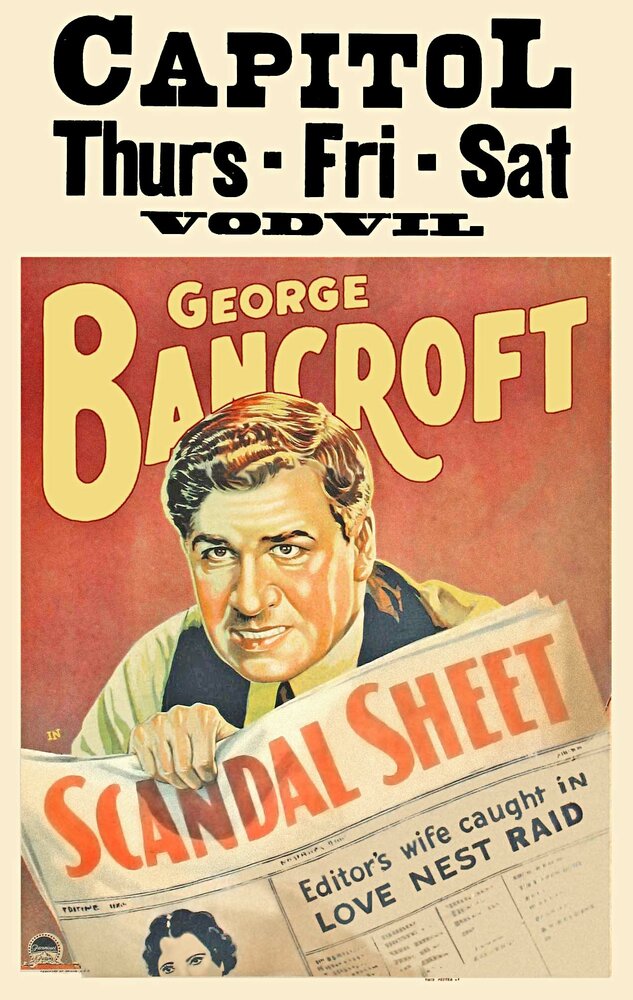 Scandal Sheet (1931) постер