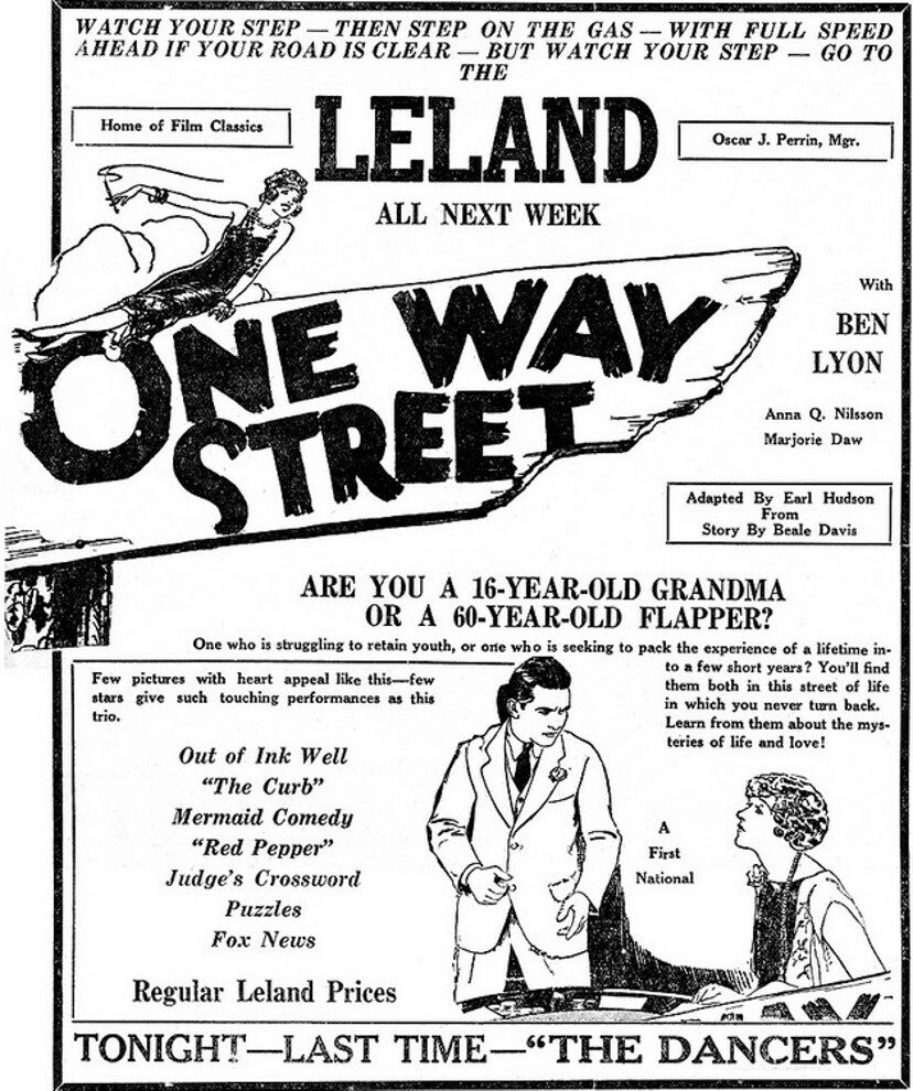 One Way Street (1925) постер