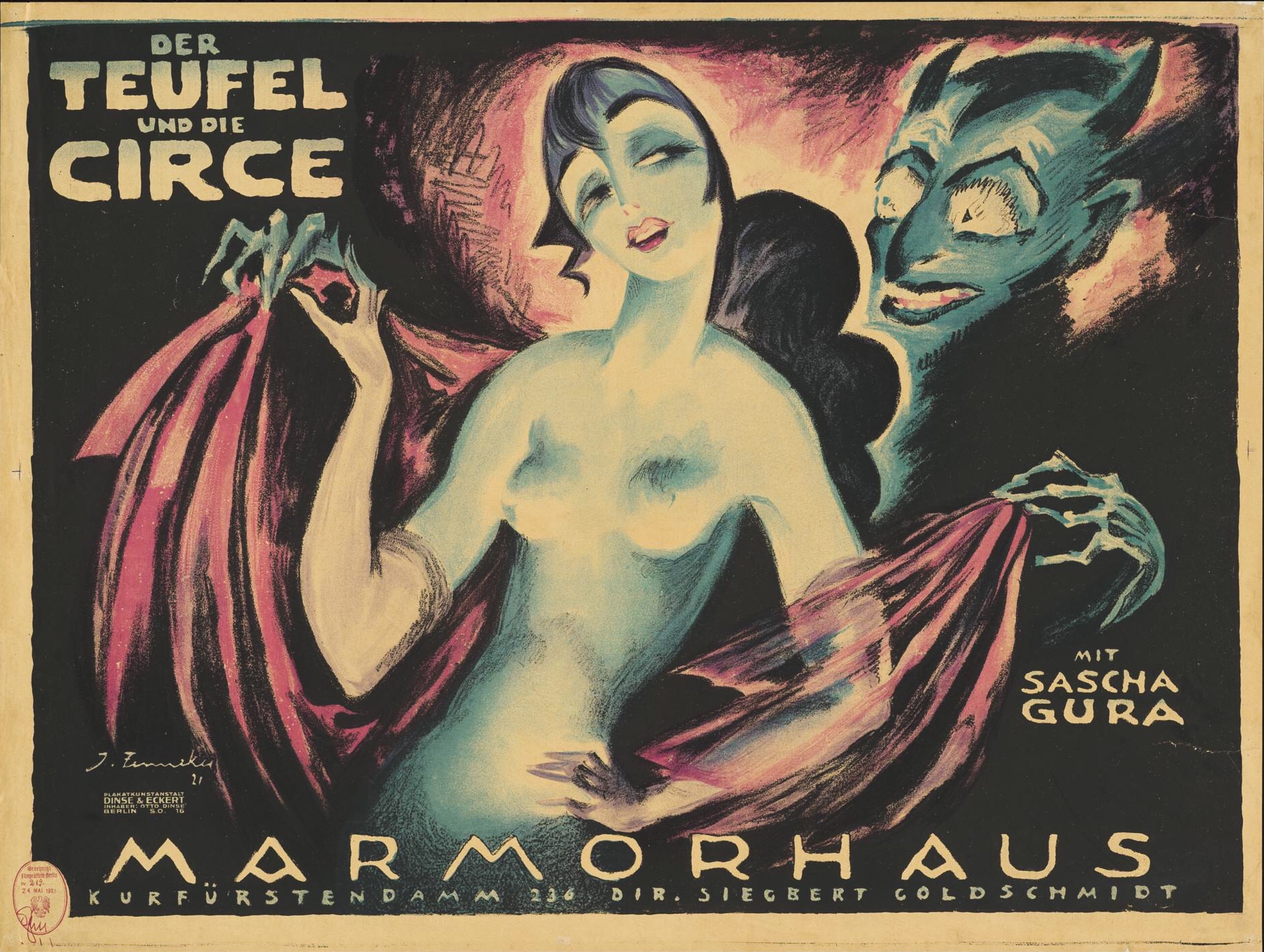 Дьявол и Цирцея (1921) постер