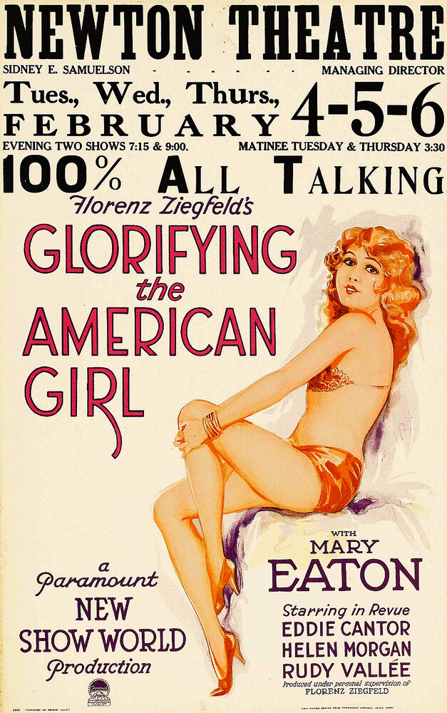 Прославляя американскую девушку (1929) постер