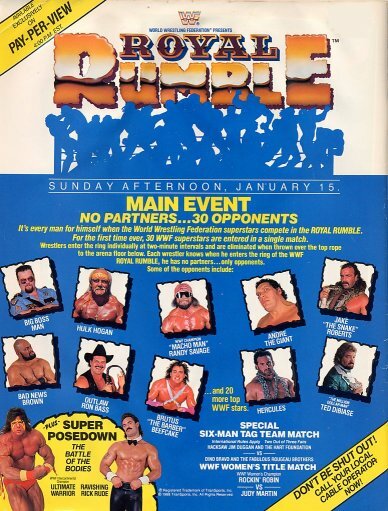 WWF Королевская битва (1989) постер