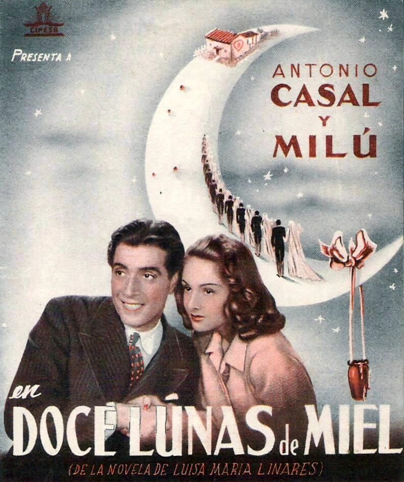 Doce lunas de miel (1944) постер