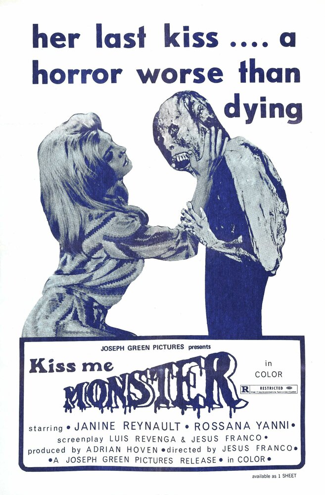 Поцелуй меня, чудовище (1969) постер
